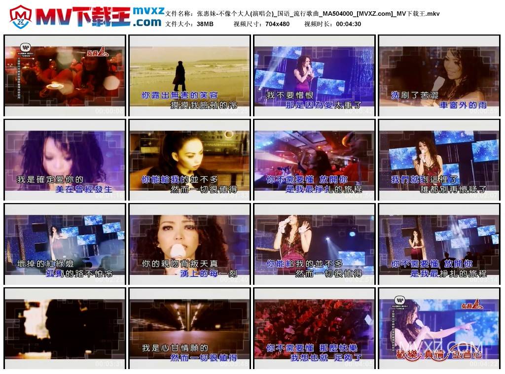 张惠妹-不像个大人(演唱会)_国语_流行歌曲_MA504000